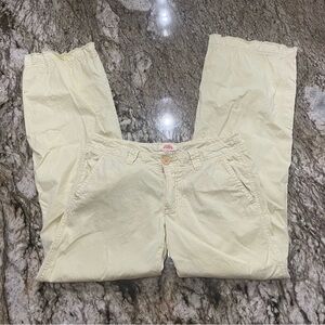 Y2K American Eagle Low Rise Butter Yellow Wide Leg Pants
